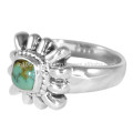 Gemme turquoise tibétaine avec 925 Sterling Designer Stetment Ring pour cadeau